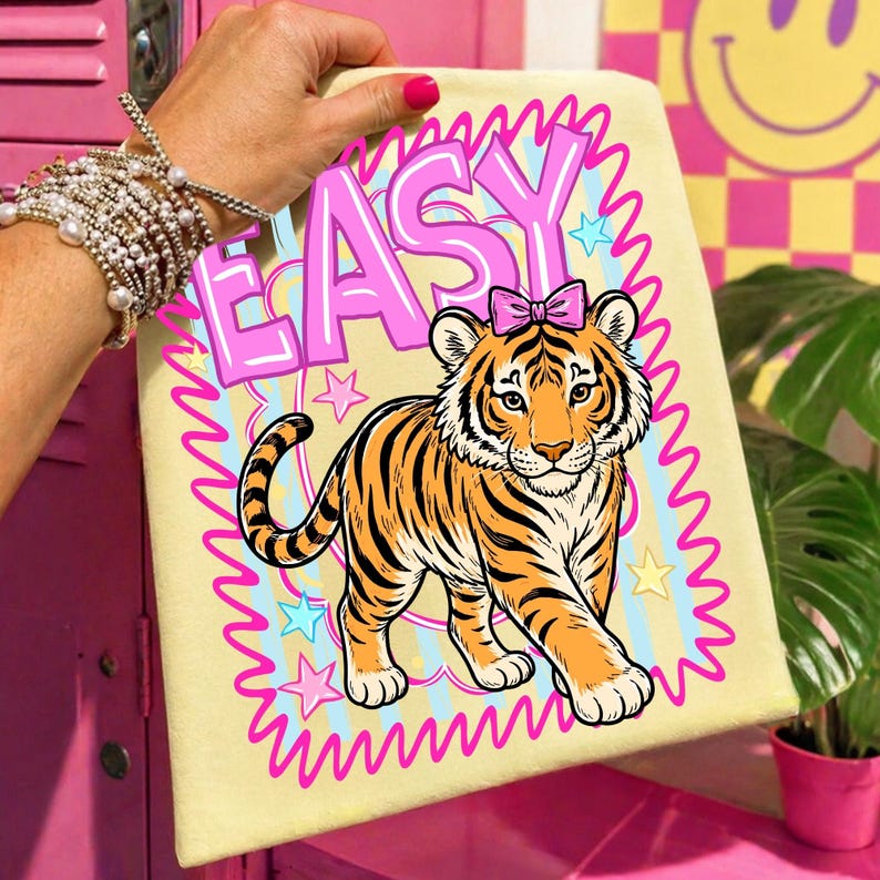 Easy Tiger Sublimation Design Mug and Tote Bag Mockup