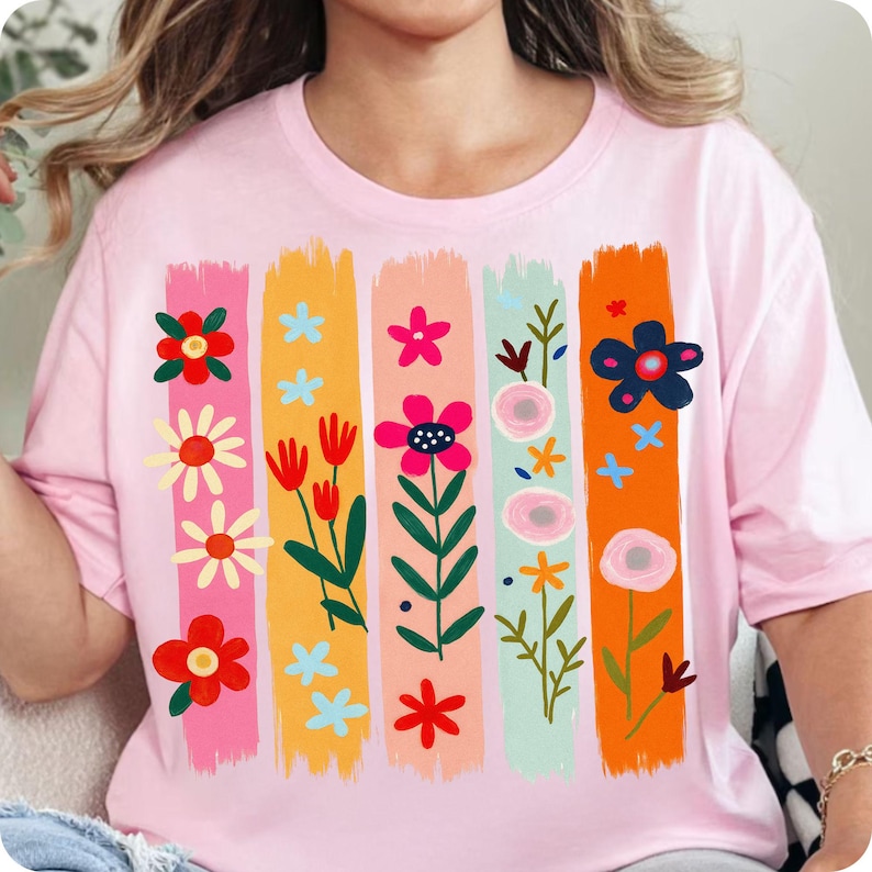 floral png, brushstroke png, boho flowers png, paint brush png, flower png, bouquet png, summer png, wildflower png, coquette png, boho png, preppy png, t shirt png, trendy png