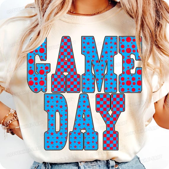 Retro Football Mom Checkered Star Gameday Shirt Design PNG for Sideline Moms and Tailgates