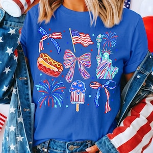 4th of july png, american coquette, usa flag png, sublimation design, independence day, statue of liberty, patriotic bow, fourth of july, dtf transfer, digital download, red white blue, coquette aesthetic, july 4th png