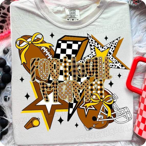 Coquette Football Mama PNG: Retro Leopard Game Day Sublimation (Digital Download)