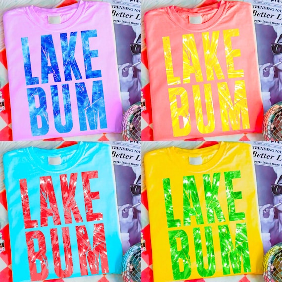 Summer Lake Bum Tie Dye PNG Bundle: Beach Vacation Sublimation Design (Digital Download)