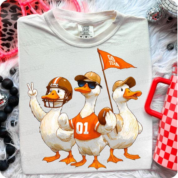 Retro Funny Goose Football Clipart: Digital Download for Game Day Shirts & Designs