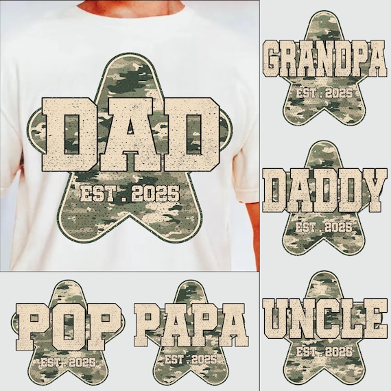 Vintage Camo Dad PNG Bundle: Retro Hunting Design (Digital Download)