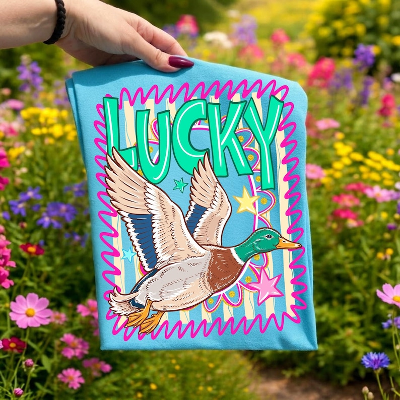 Coastal Preppy Bay Life Apparel Mockup with Lucky Duck Graphic