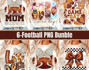 Vintage-Inspired Football PNG Bundle: Bows, Mom Gifts, Game Day Designs & Coquette Sports Graphics