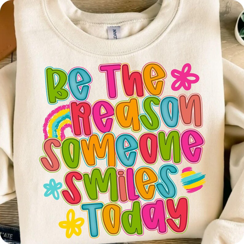 Spread joy with this “Be The Reason Someone Smiles Today” boho PNG! A floral hand-lettered design perfect for uplifting shirts, sublimation, DTF transfers, and promoting mental health and positivity all summer long.