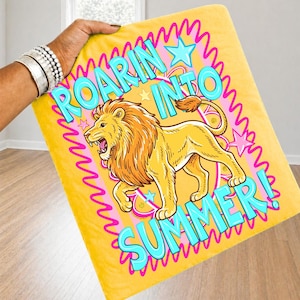 Roaring Into Summer Lion PNG Retro Safari Kids Shirt Design Sublimation Digital Download Wild One Back to School Safari Animal Clipart
