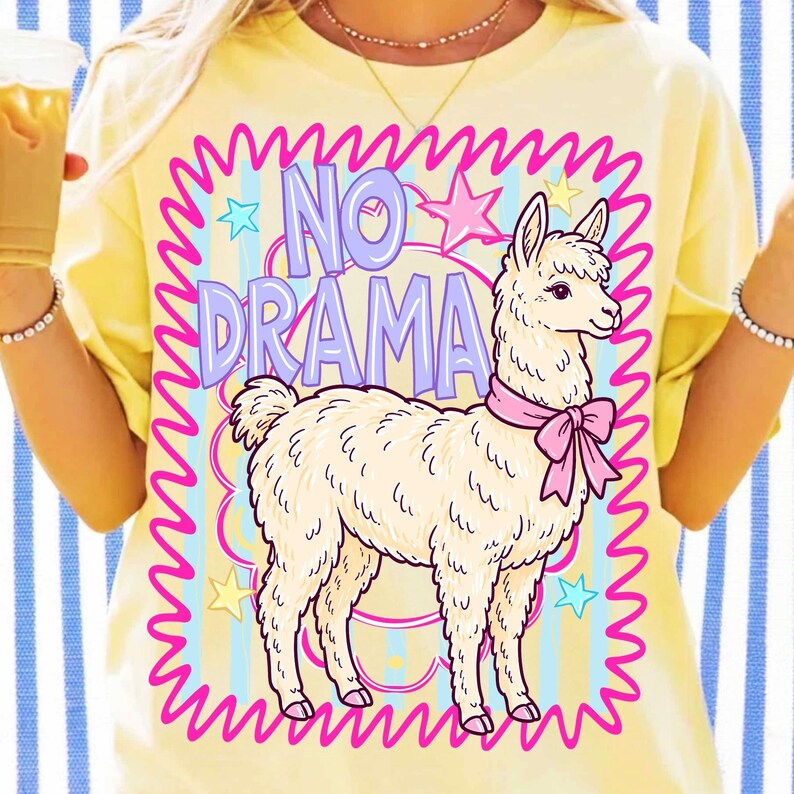 Llama Mama DTF Shirt Design File mockup