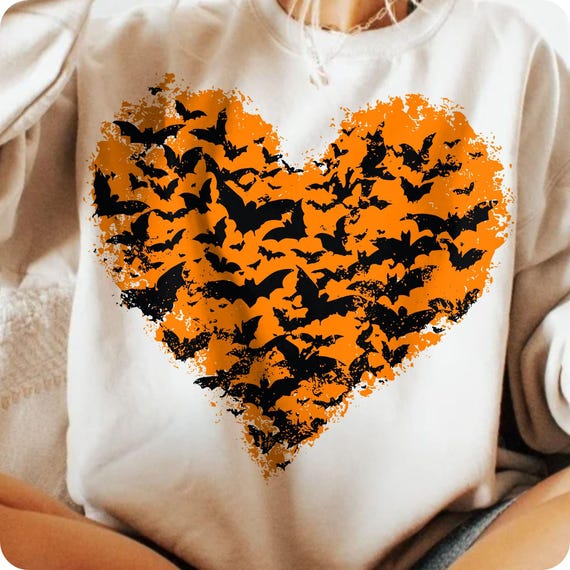 Retro Halloween Bats PNG: Brushstroke Flying Bats Design (Digital Download