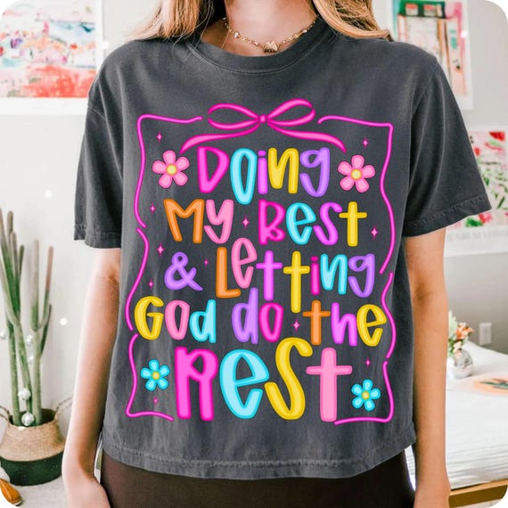 Preppy Christian PNG: Floral Bible Verse, Faith Quote (Digital Download)