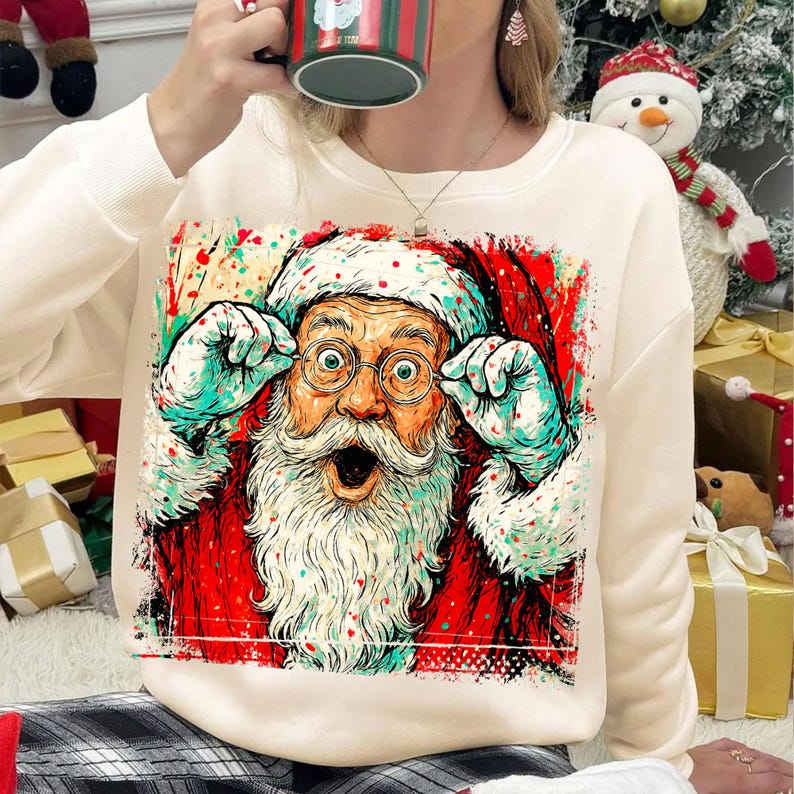 Santa Claus Png, Preppy Handwrite Png, Colorful Brushstroke Santa Png ...