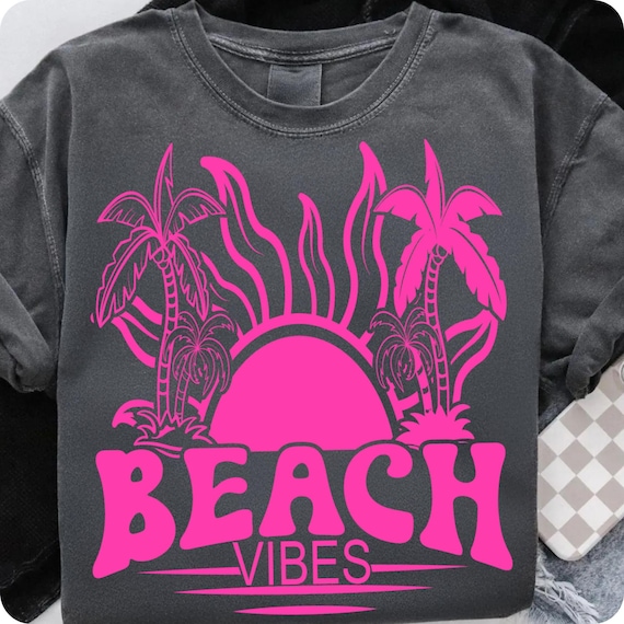 Retro Beach Vibes SVG PNG: 70s Summer Design (Digital Download)