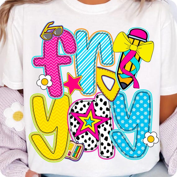 Preppy Coquette Teacher Life: Happy Friyay Pencil Bow Sublimation Design for School Appreciation