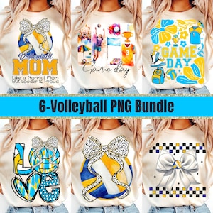 Retro Volleyball Bundle: Coquette Bow PNG, Mama Sublimation Design for Game Day Shirts