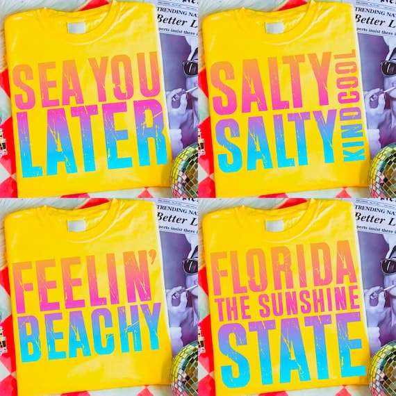 Retro Beach Vacation PNG Bundle: Sunshine Shirt Designs (Digital Download)