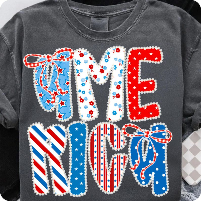 Coquette Floral America Glitter PNG, Preppy 1776 USA, 4th of July Stars Stripe, Girly Patriotic Sublimation Design, Retro Memorial Day