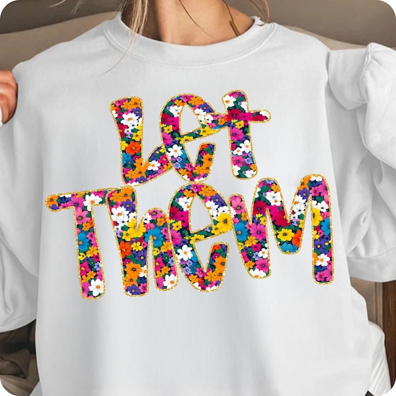 Floral Mental Health PNG: Boho 'Let Them' Sublimation Design (Digital Download)