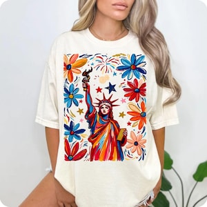 Retro 4th of July Statue of Liberty PNG, USA Flag PNG, America 4th of July Digital Design, Independence Day PNG, Retro American Shirt