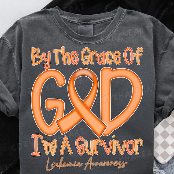 Leukemia Awareness PNG: Orange Ribbon Survivor Design (Digital Download