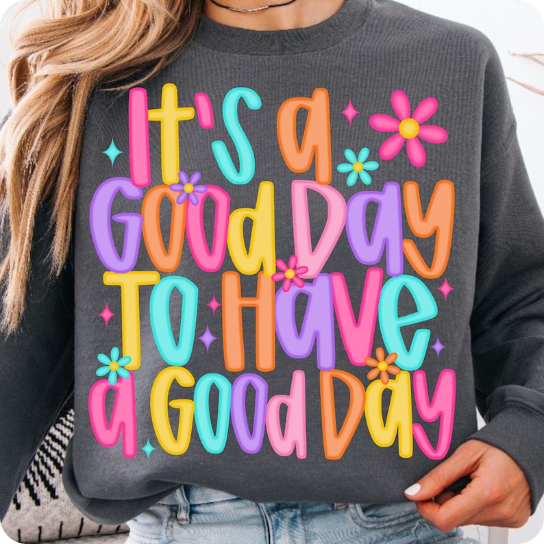 Retro Floral Sublimation Design on T-Shirt Mockup