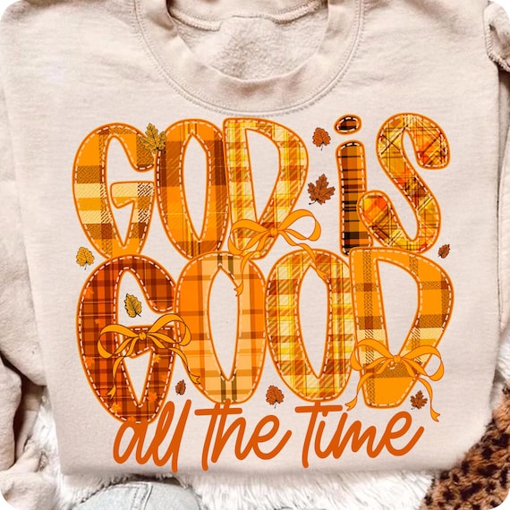 Autumn Floral Christian PNG: God is Good Bible Verse Digital Download for Faith-Inspired Designs