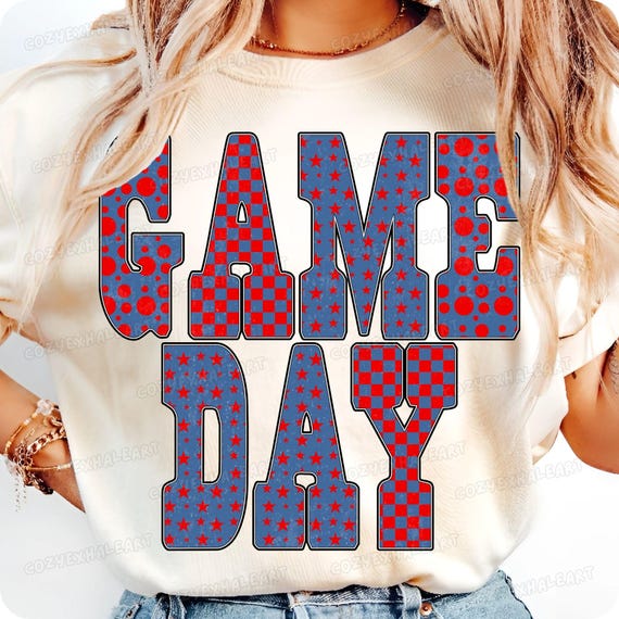 Retro Football Mom Checkered Star Gameday Shirt Design PNG for Sideline Moms and Tailgates