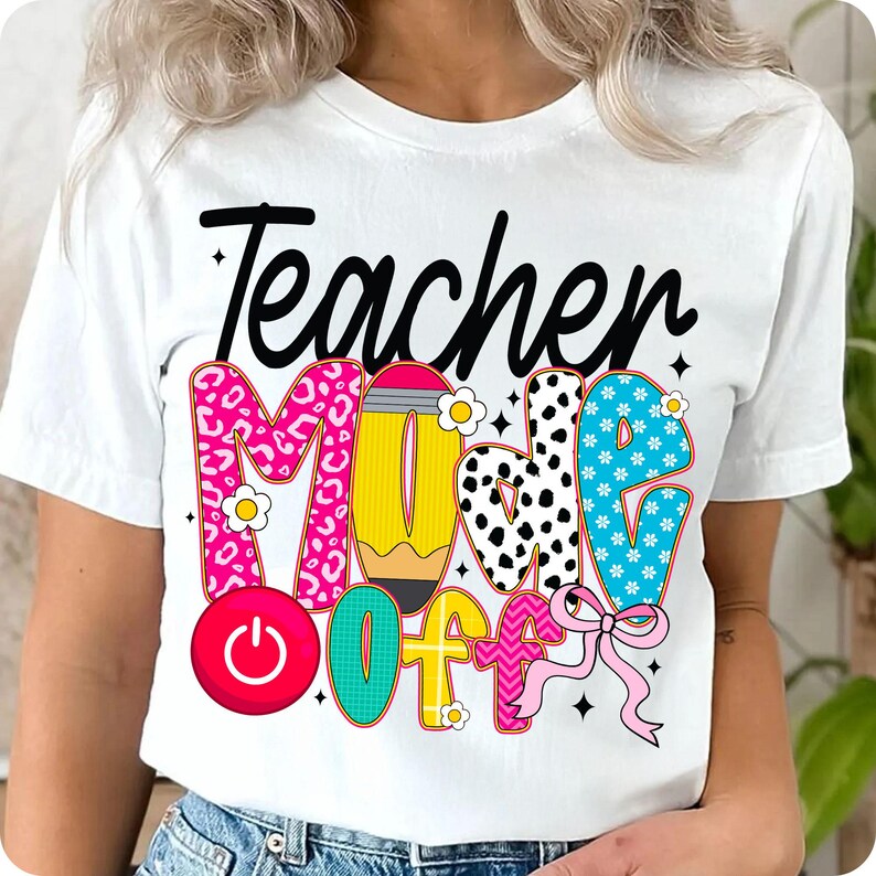teacher mode off, class dismissed, last day png, coquette teacher, back to school, pink bow png, school png, pencil with bow, trendy teacher, elementary png, preppy school, coquette kids, doodle png