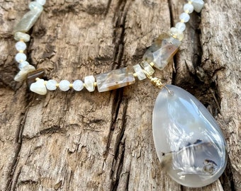 ICE DREAM Necklace (Agate, Moonstone, Tiger Eye Quartz, Citrine)