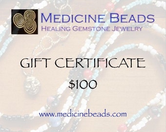 Medicine Beads Gift Certificate - 25 dollars to 150 dollars