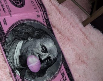 Pink money rug
