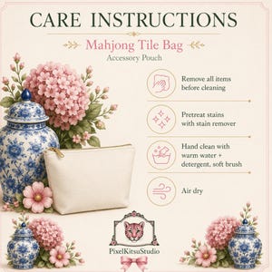 Mahjong Bag, Preppy Golf Cart Weekender Tote & Tile Pouch for Game Night, Travel Gift for Women, Set image 16