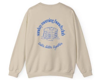 Maglione girocollo Sunday Brunch Club – Maglione unisex per gli amanti della colazione