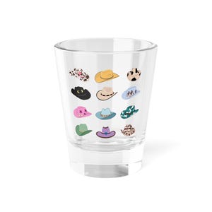 Cowgirl Hats Shot Glass, Western Aesthetic, Drinking Glass, Cowboy Boots, Ranch Aesthetic, Graphic Cowboy Boots, Cowboy Hat, Glassware
