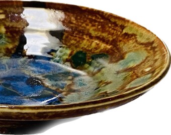 Ring Bowl Tiny Blue Green and Orange