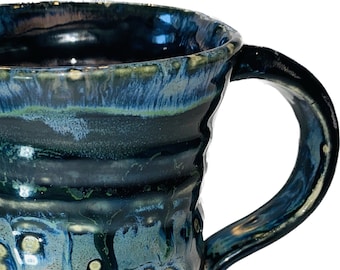 Unique Handmade Mug Ceramic Peacock 14 oz Mug