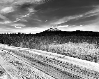Digital Black and White Photography Mt. Bachelor