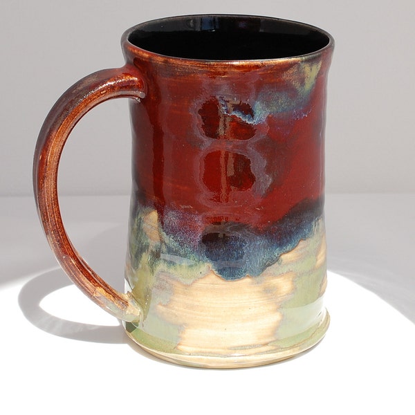 Stoneware Mug Red Handmade Ceramic