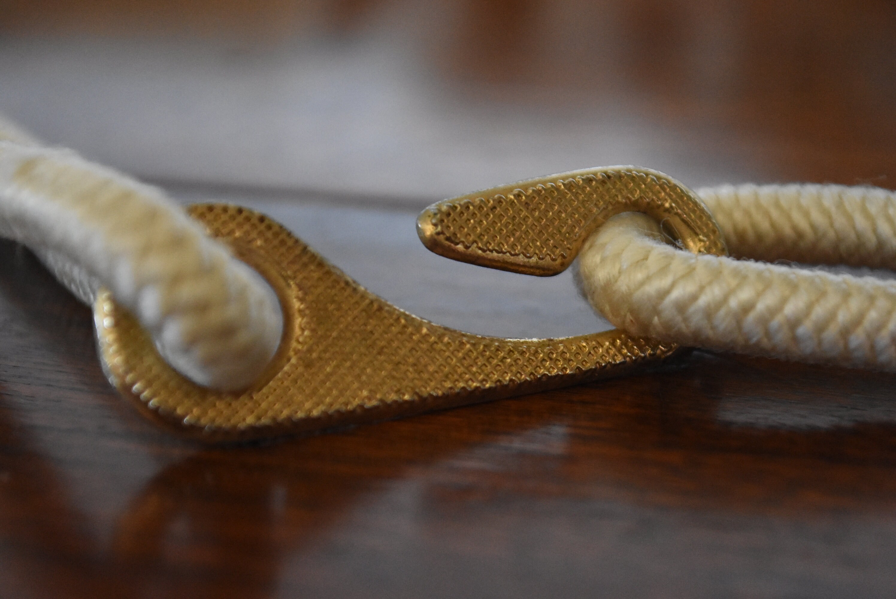Vintage 1980s Braided Cord Belt With Gold Medallion, Size M 