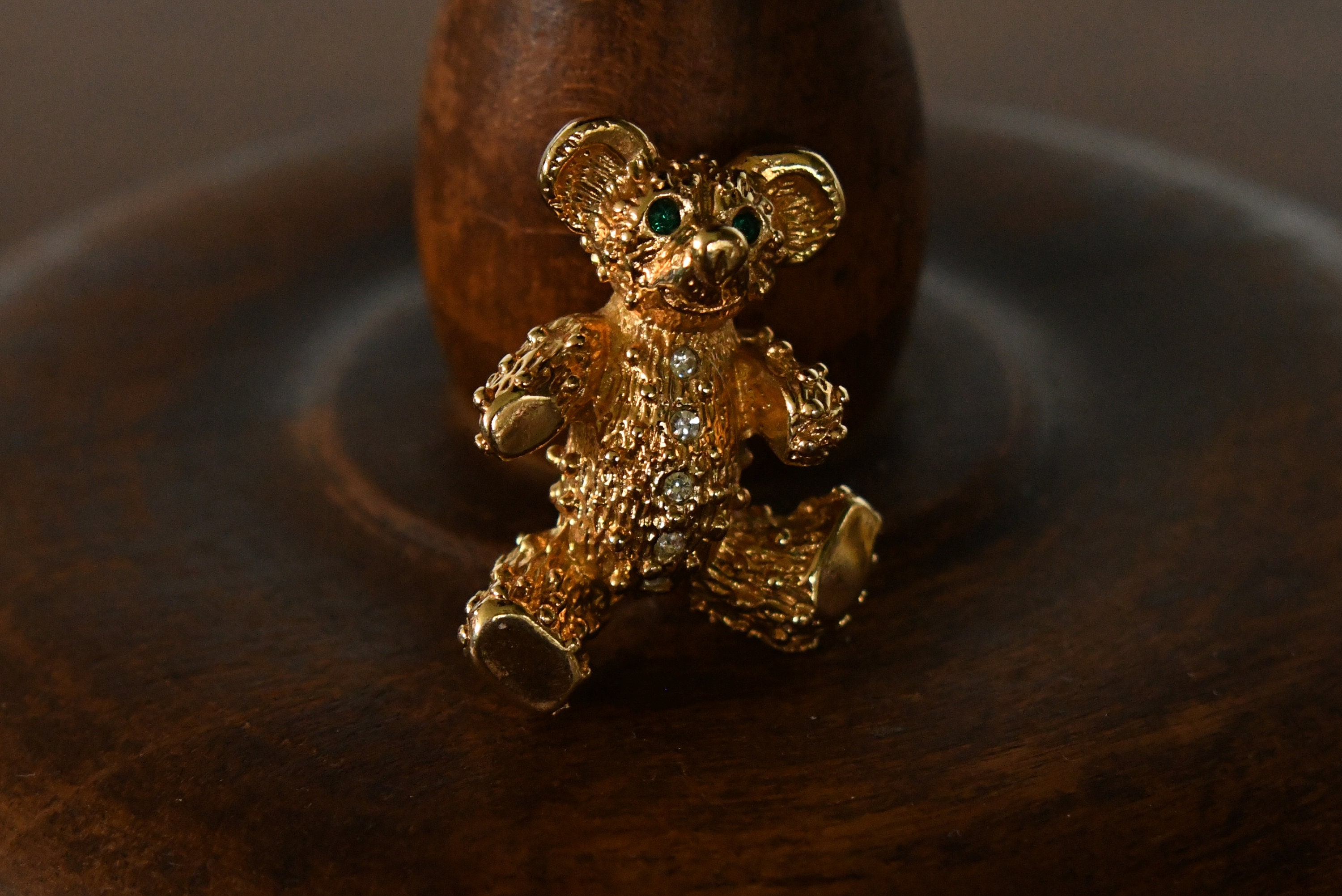 Vintage 18ct Yellow Gold Diamond & Turquoise Teddy Bear Brooch Val $5940 -  Harrington & Co.