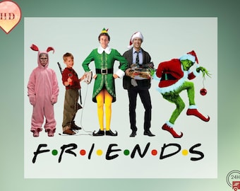 Christmas Movie Characters DTF, Holiday Family Gift, Friends Heat Press