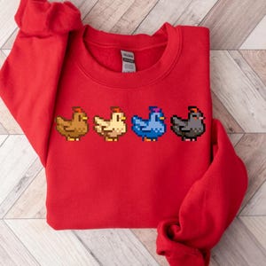 Stardew Valley Chicken Ready To Press, Pixel Chicken DTF Transfer,  Stardew Valley Direct to Film, Gaming Merch, Perfect Gift for Gamers