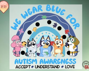 Autism Awareness DTF Transfer Sheet: Heat Press Design