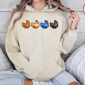 Stardew Valley Chicken Ready To Press, Pixel Chicken DTF Transfer,  Stardew Valley Direct to Film, Gaming Merch, Perfect Gift for Gamers
