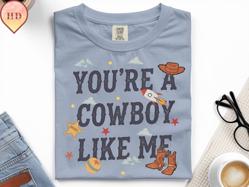 Vintage Toy Story DTF, You're A Cowboy Like Me Iron On, Disneyland Family Vacation Trip Gift image 4