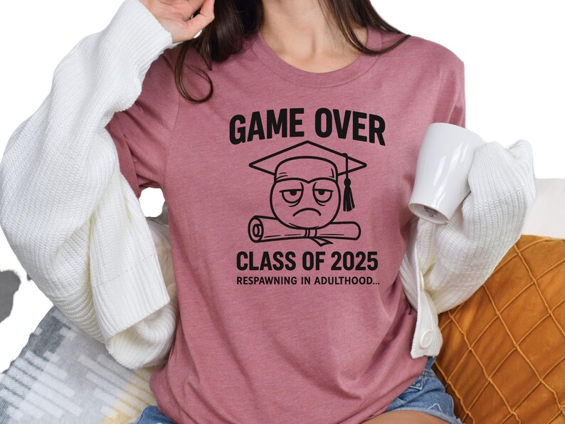 Funny Graduation DTF Transfer: Game Over Class of 2025 - Etsy