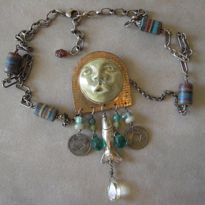 Moonie Necklace with Dangles