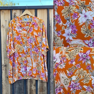 Hawaiian Shirt - Black/Orange – Feature