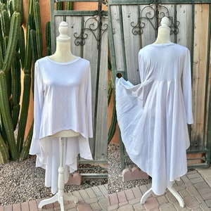 White High Low Top Etsy
