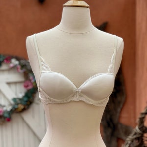 NEW Old Stock 1990s Vintage White Gel Bra by Fredericks of Hollywood Size  32A 